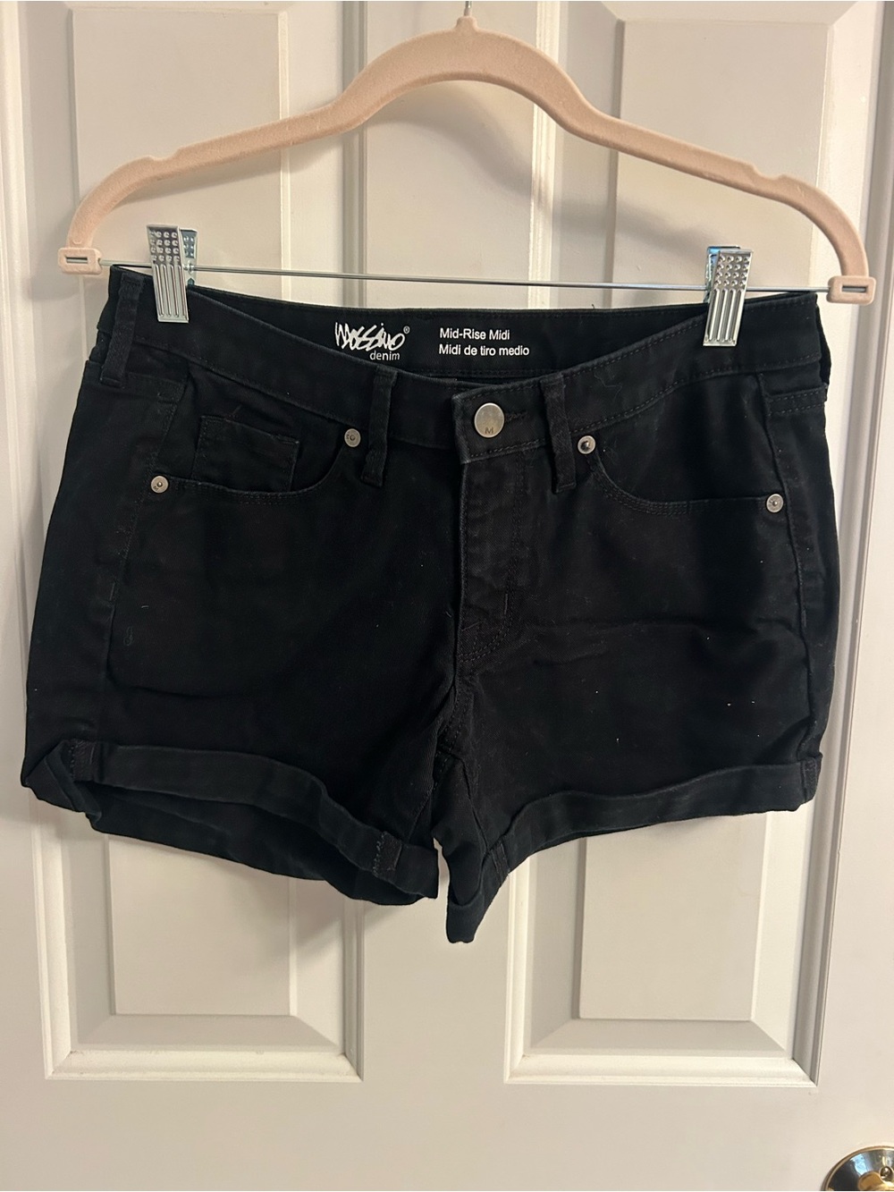 Mossimo Supply Co. Black Mid-Rise Denim Shorts